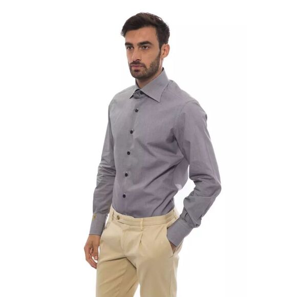 Billionaire Italian Couture Black Cotton Men Men's Shirt - Picture 2 of 4